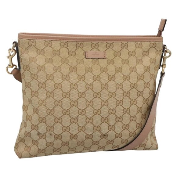 GUCCI GG Canvas Shoulder Bag Beige Gold 388924 Auth 141915 - Picture 2 of 16